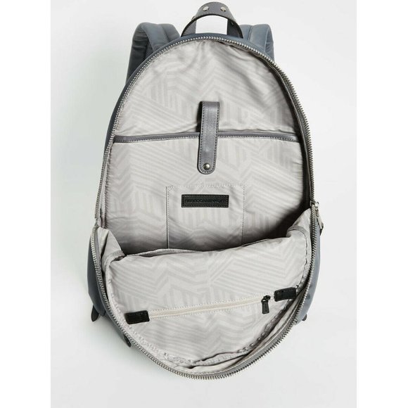 ❤️ NWT REBECCA MINKOFF Always on MAB Large Nylon Backpack GREY AUTHENTIC main image 5